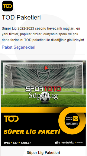 Android application Tek Maç Satın Al screenshort