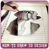 How to Draw 3D Design - 3D Design Step By Step icon