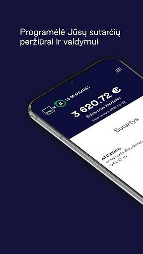 Android application SB draudimas screenshort