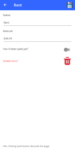 Budget App By MKD Screen 3