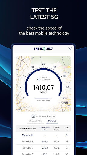 Screenshot of Speed Test by SPEEDGEO