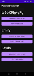 Fake Name - Password Generator