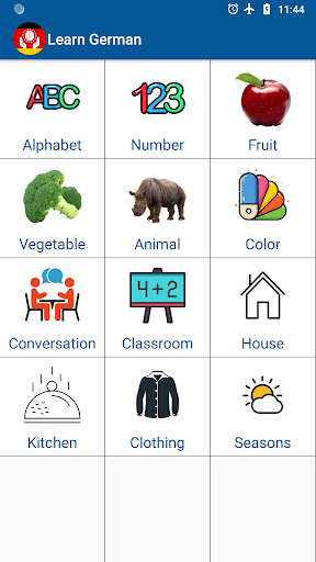 Android application Learn German screenshort