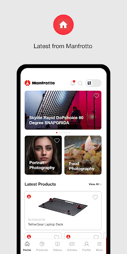 Android application Manfrotto Lighting Catalogue screenshort