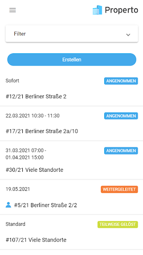Android application Properto screenshort