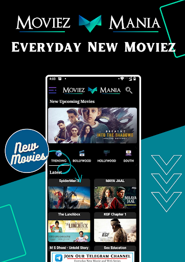 Android application MoviezMania: Movies & Web Show screenshort