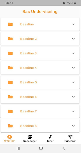 Android application Bassline App screenshort