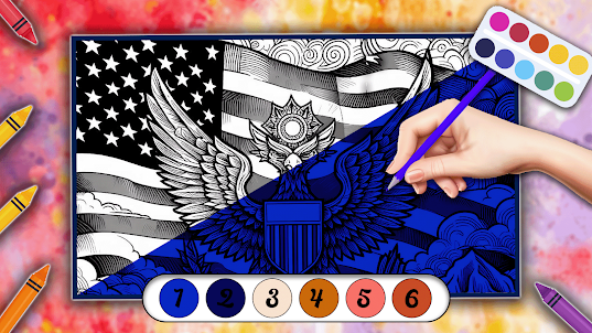 Flag Coloring: Color By Number