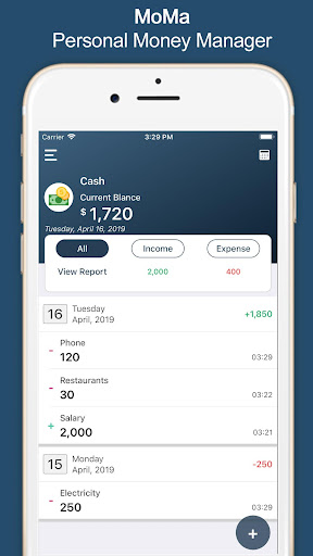 Android application MoMa - Personal Money Manager screenshort
