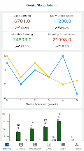 Genix Shop USER Screen 2