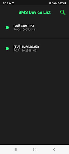 Android application BMS screenshort