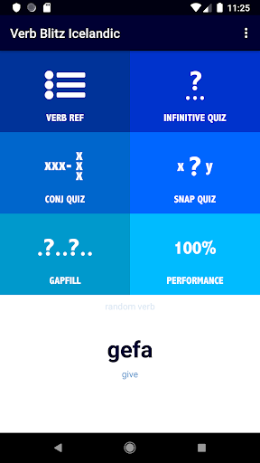 Android application Icelandic Verb Blitz Pro screenshort