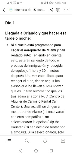 Itinerario de viaje a Orlando Screen 3