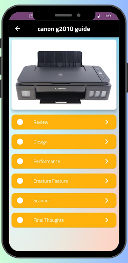Android application Canon G2010 Guide screenshort