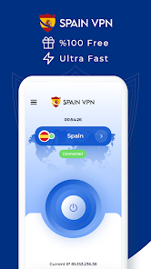 Captura de Pantalla 1 VPN Spain - Get Spain IP android