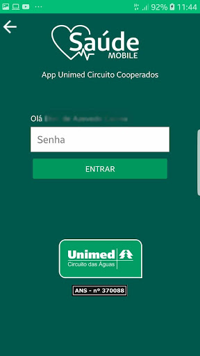 Android application Unimed Circuito Cooperados screenshort