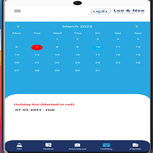 Android application LNSEL HRMS screenshort