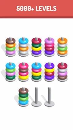 Sort The Rings - Color Sort - Screenshot 4