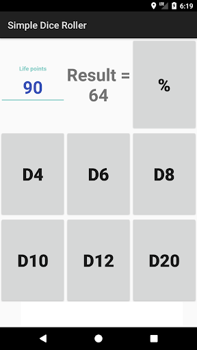 Simple dice roller Screen 2