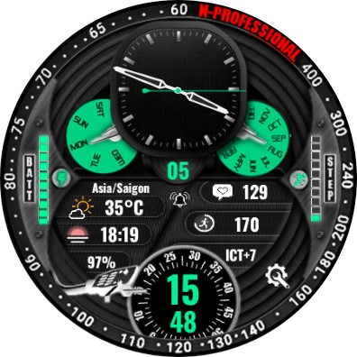 N-SPORT373 Color Watch Face screenshot 12