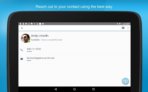 BlackBerry Connect Screenshot