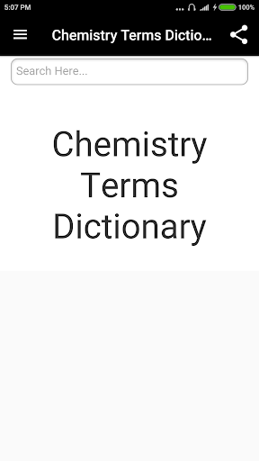 Android application Chemistry Terms Dictionary screenshort