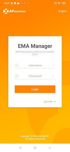 Android application APsystems EMA Manager APP screenshort