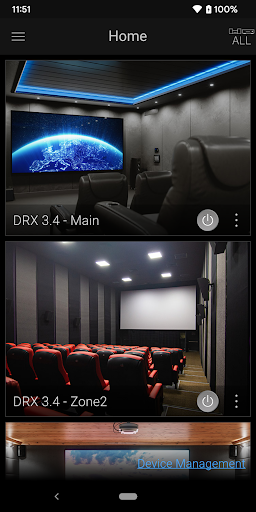 Android application Integra Control Pro screenshort