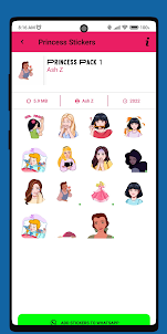 Princess Stickers for WhatsApp