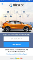 screenshot of History:Check Vehicle History 