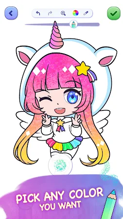 Game screenshot Chibi Doll Coloring Games apk download
