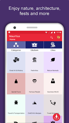 Android application Mauritius Travel & Explore, Of screenshort