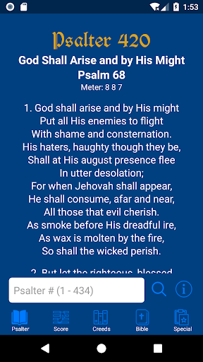 Android application THE PSALTER 1912 screenshort
