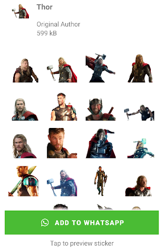 Comic Superheroes Stickers Screen 2