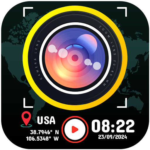 GPS Map HD Camera Video Camera Logo