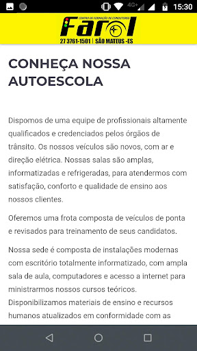 Autoescola Farol Screen 2