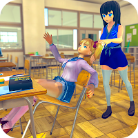 anime bad girl school life sim