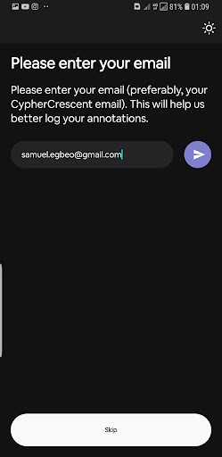Android application SOMA NLP Annotator screenshort