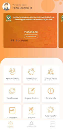 Tumcos Mobile Banking Screen 3