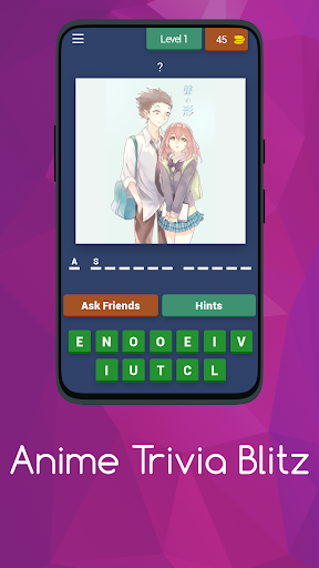 Android application Anime Trivia Blitz screenshort
