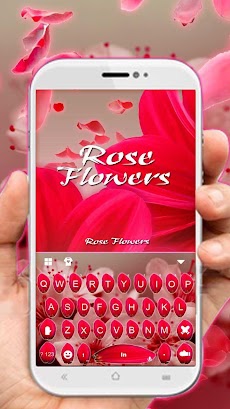 最新版、クールな Roseflowers のテーマキーボードのおすすめ画像1