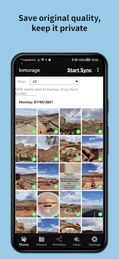 Android application Lomorage screenshort