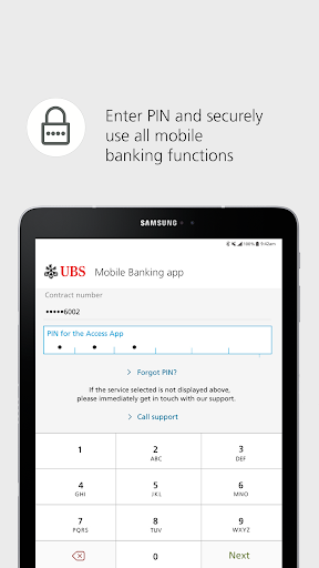 Screenshot of UBS Access: Secure login
