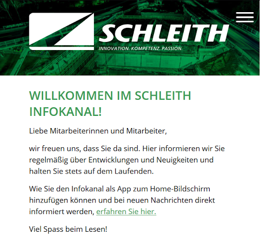 Schleith Info Screen 2