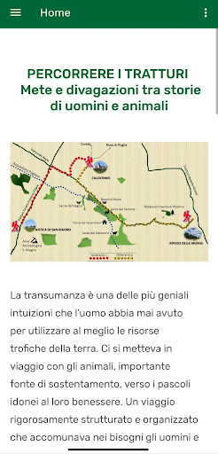 Android application Percorrere i tratturi screenshort