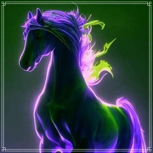 Neon horse Wallpaper logo