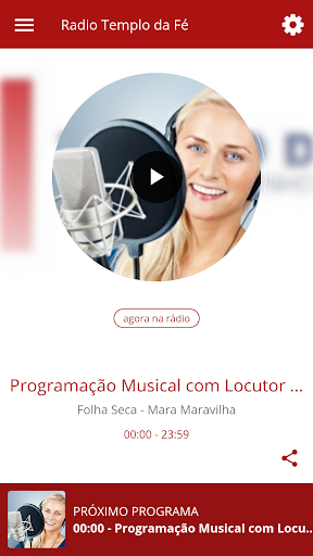 Android application Radio Templo da Fé screenshort