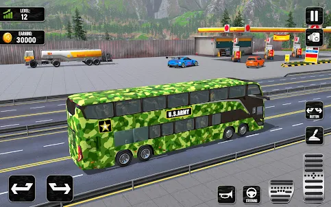 Army Bus Driving Games Sim 3D