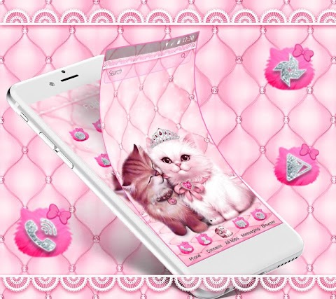 かわいいかわいいピンクの猫のテーマのおすすめ画像4