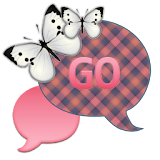 GO SMS THEME|PeachButterflySky icon